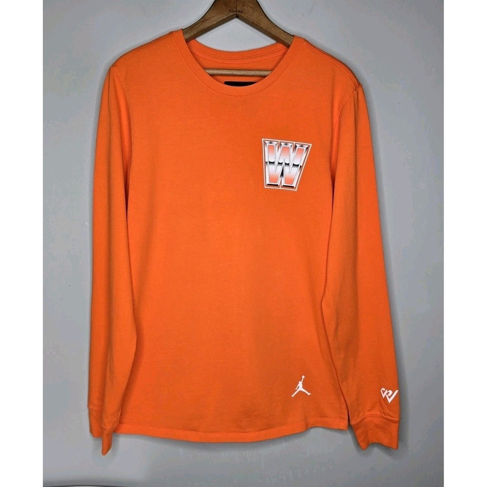 Michael Jordan x Russell Westbrook "Why Not" Long Sleeve WWE Collab Jump Man Vtg